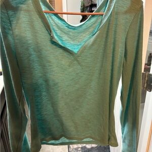 Women's Teal Long Sleeve Top